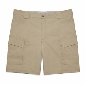Duluth Trading Cargo Shorts Mens 42 Flex Dry on the Fly Khaki Relaxed Fit Nylon